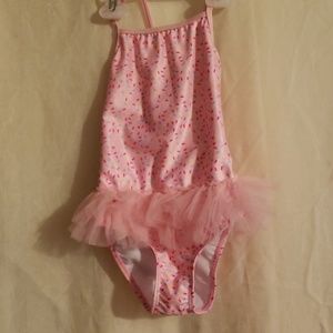 Toddler pink tutu bathing suit
